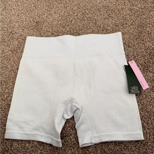 Wild Fable Women's Soft Blue Ribbed Bike Shorts